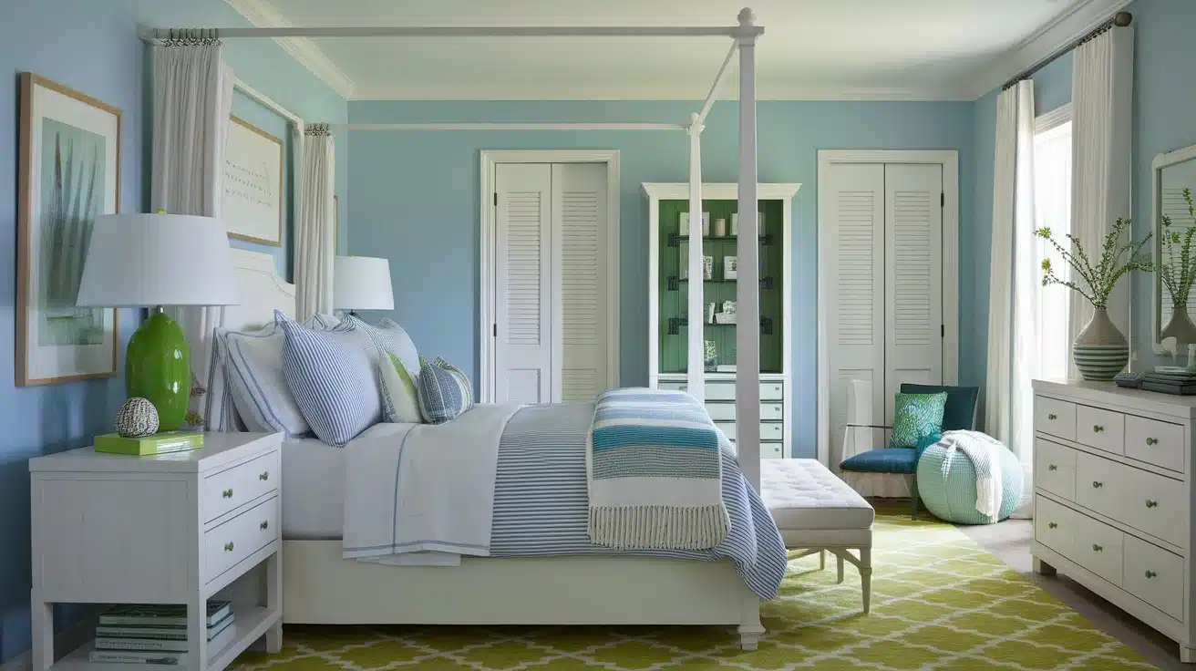 Coastal Bedroom with Ocean Colors