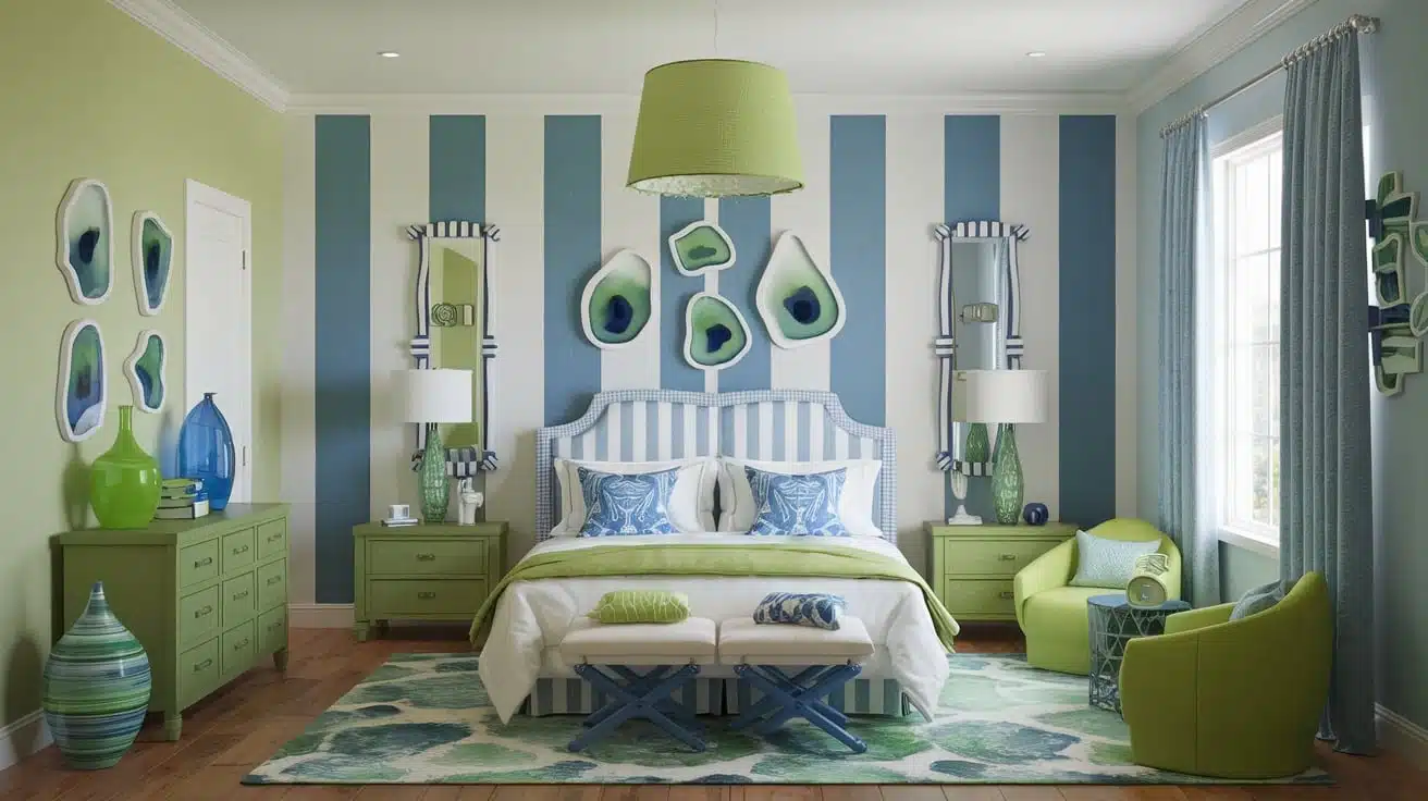 Coastal Bedroom with a Sea Glass Theme