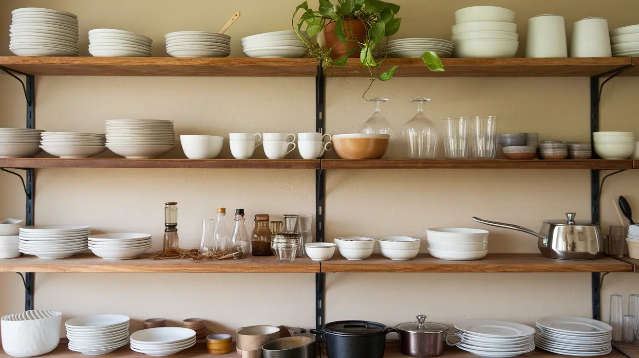 Open Shelving with Neat Arrangements