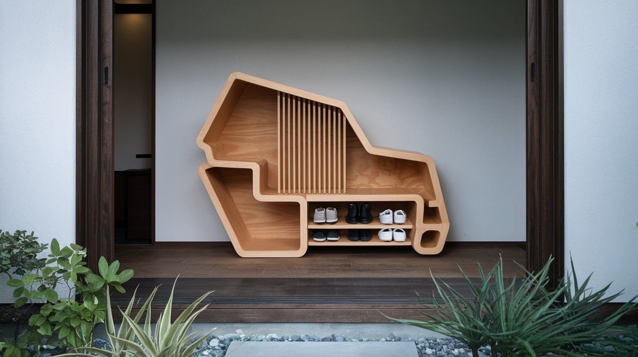 Sculptural Shoe Storage