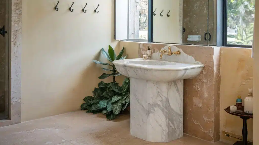 Italian Bathroom with Freestanding Sink