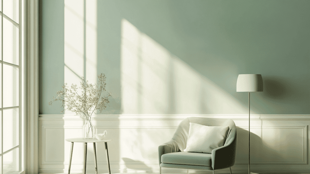 Mint Green and Calm Blended in a Single Room