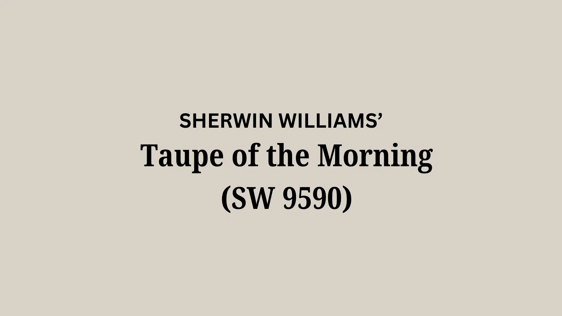 taupe of the morning