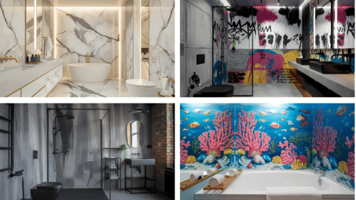 wallpaper in bathrooms