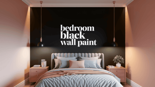 bedroom black wall paint