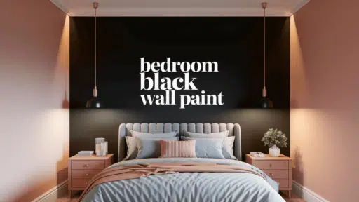 bedroom black wall paint