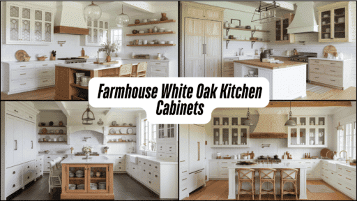 farmhouse white oak kitchen cabinets