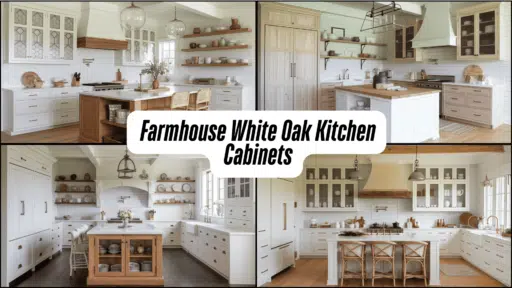 farmhouse white oak kitchen cabinets