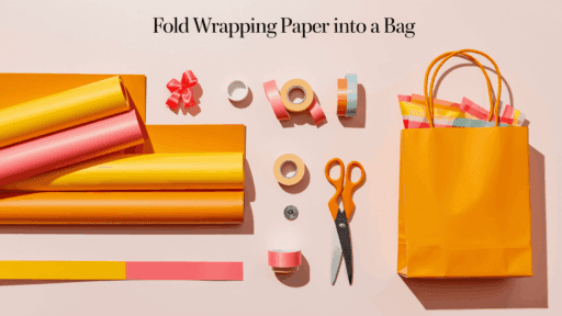 - how to fold wrapping paper into a bag