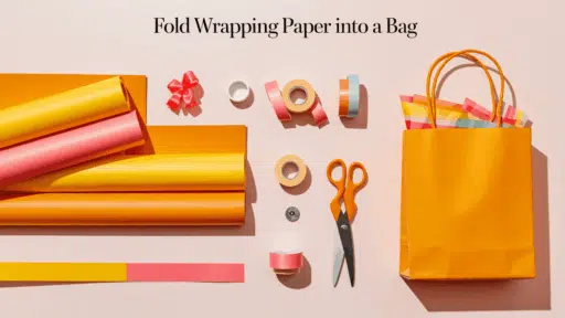 - how to fold wrapping paper into a bag