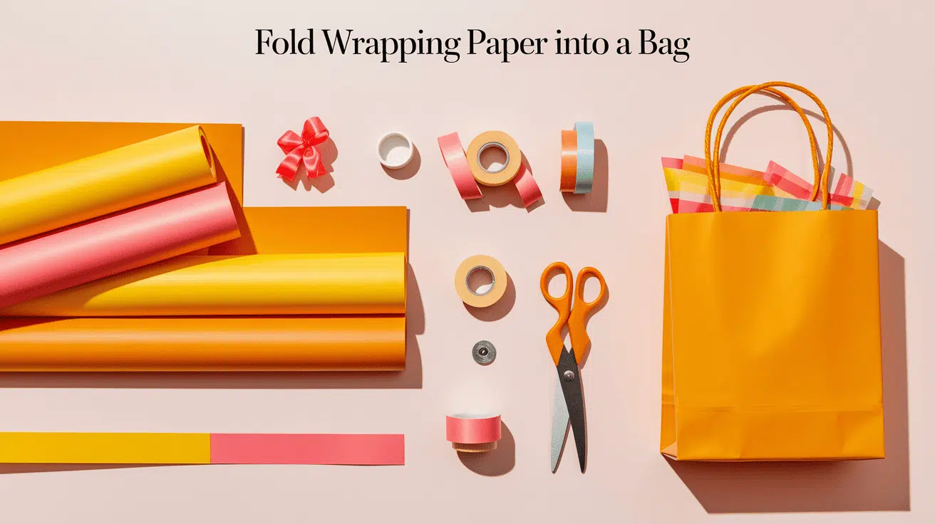 - how to fold wrapping paper into a bag