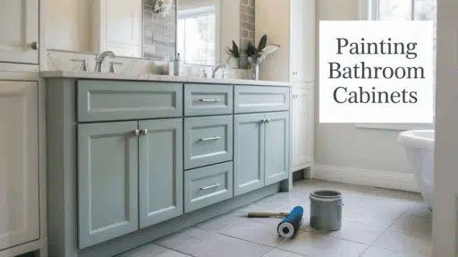 how to paint bathroom cabinets