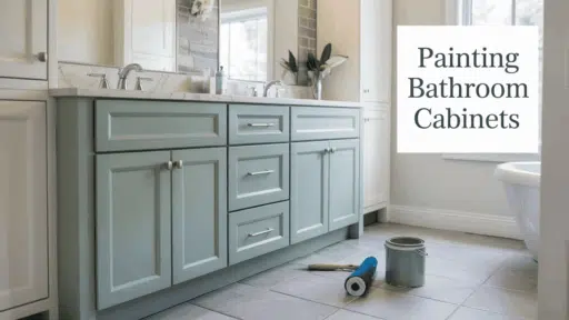 how to paint bathroom cabinets