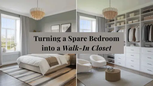 turning a bedroom into a closet
