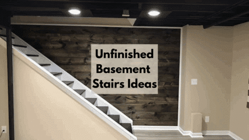 unfinished basement stairs ideas