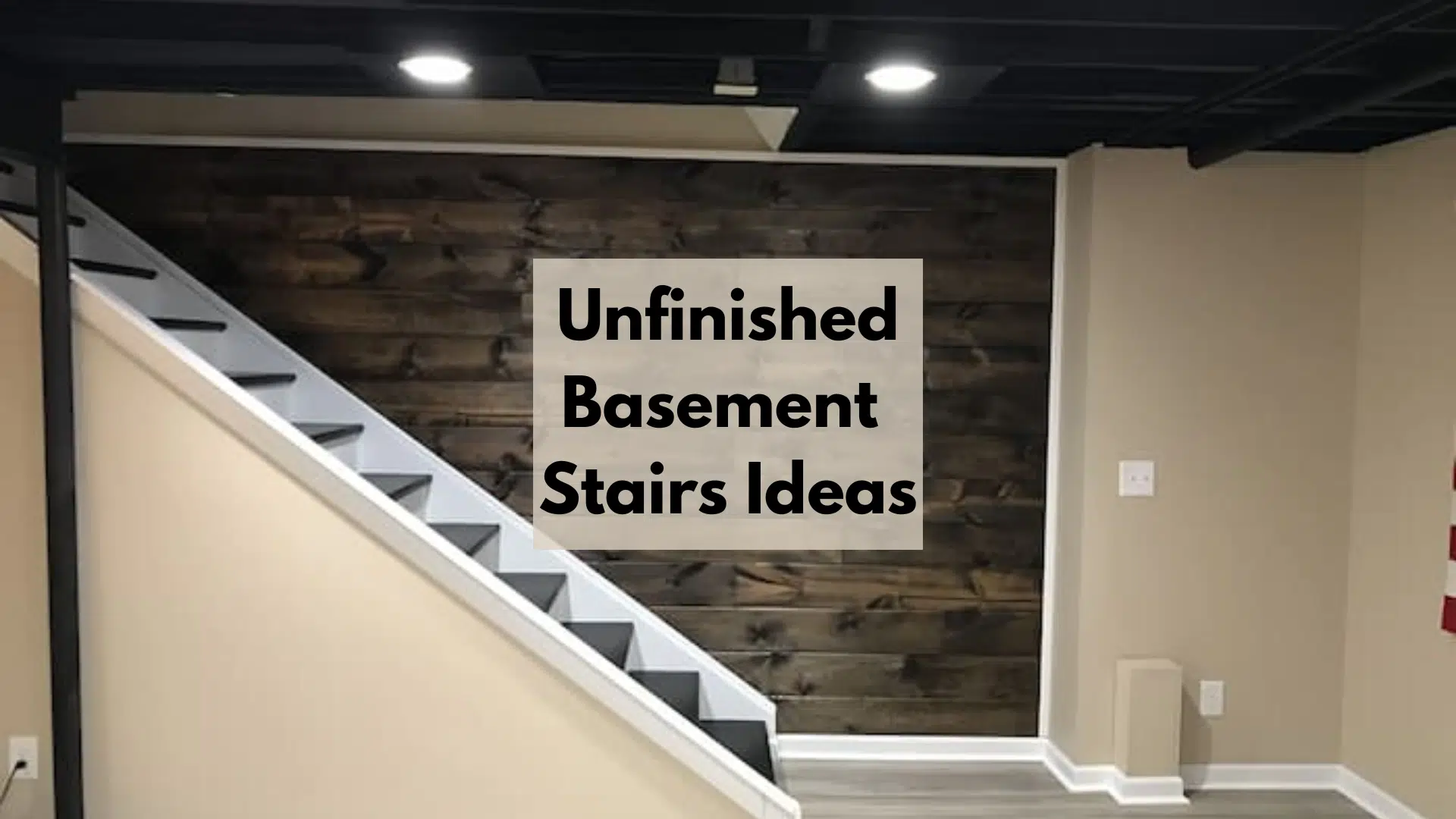 unfinished basement stairs ideas