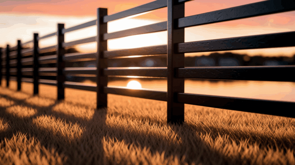 Black Horizontal Iron Fence