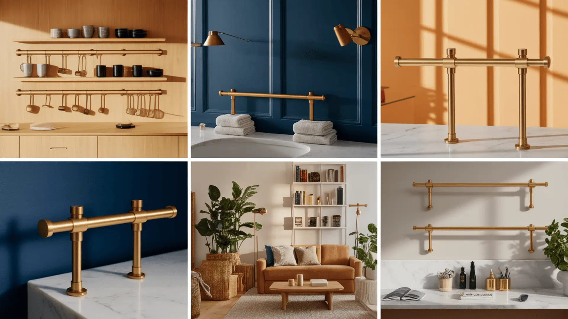 Brass Shelf Rail: Style and Support in One Rod