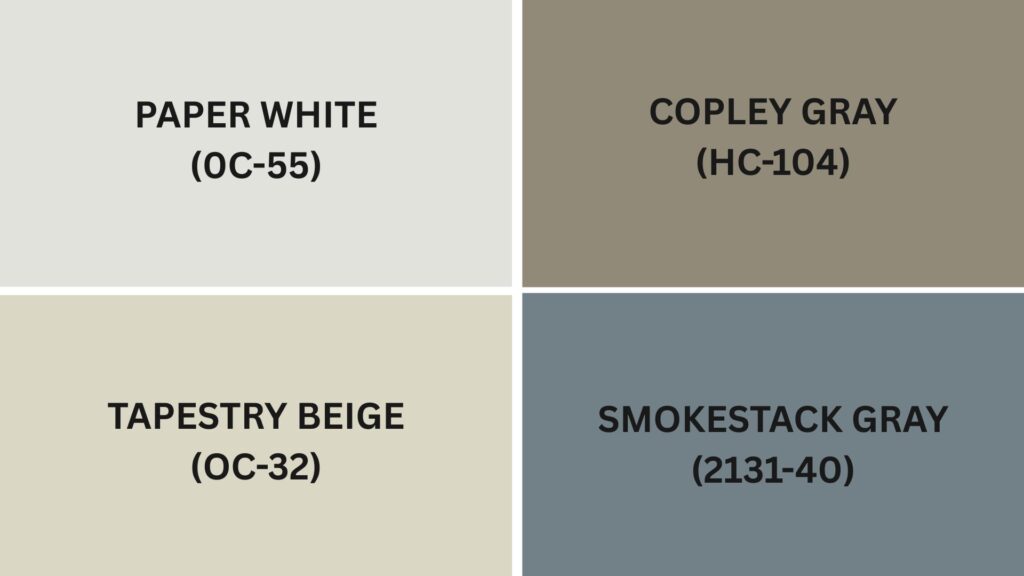 Color Pairings and Combinations for Saybrook Sage (HC-114)
