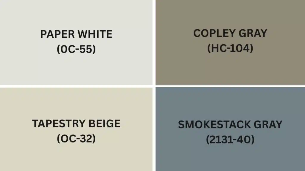 Color Pairings and Combinations for Saybrook Sage (HC-114)