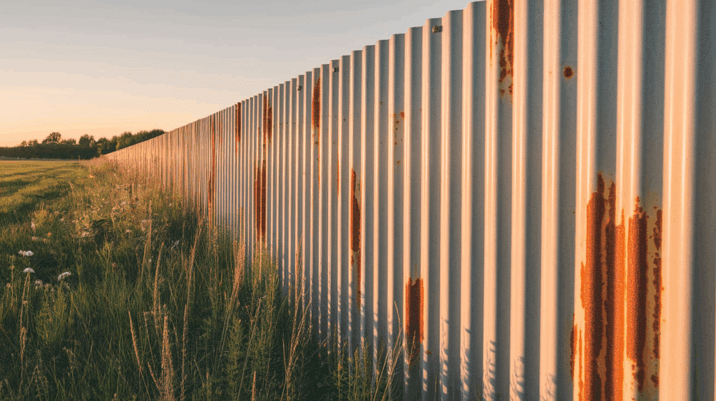 Corrugated Aluminum Fence