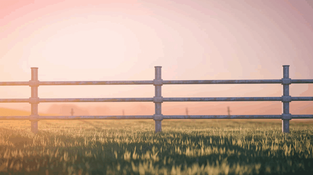 Farm-Style Horizontal Pipe Fence