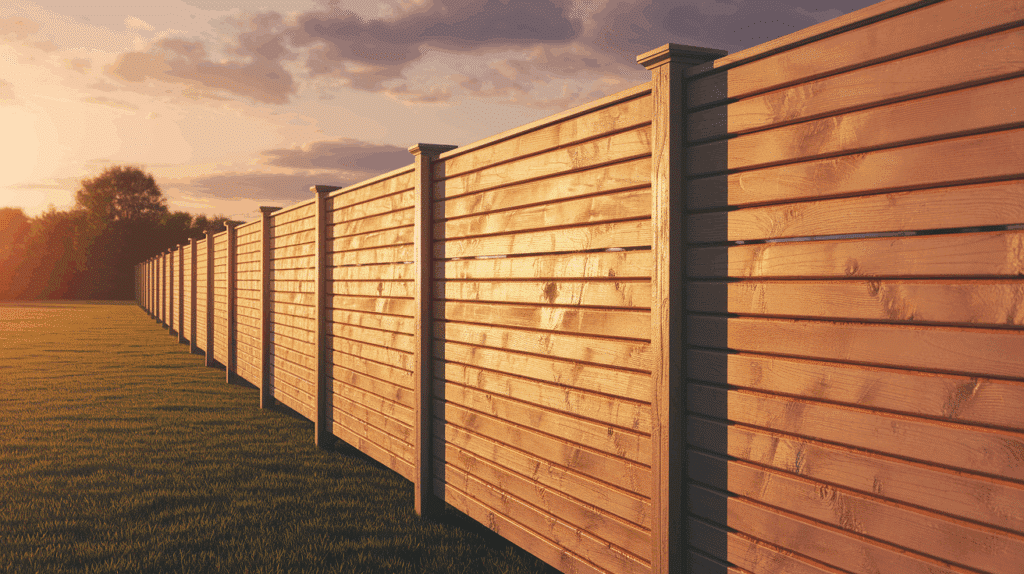 Horizontal Plank Privacy Fence