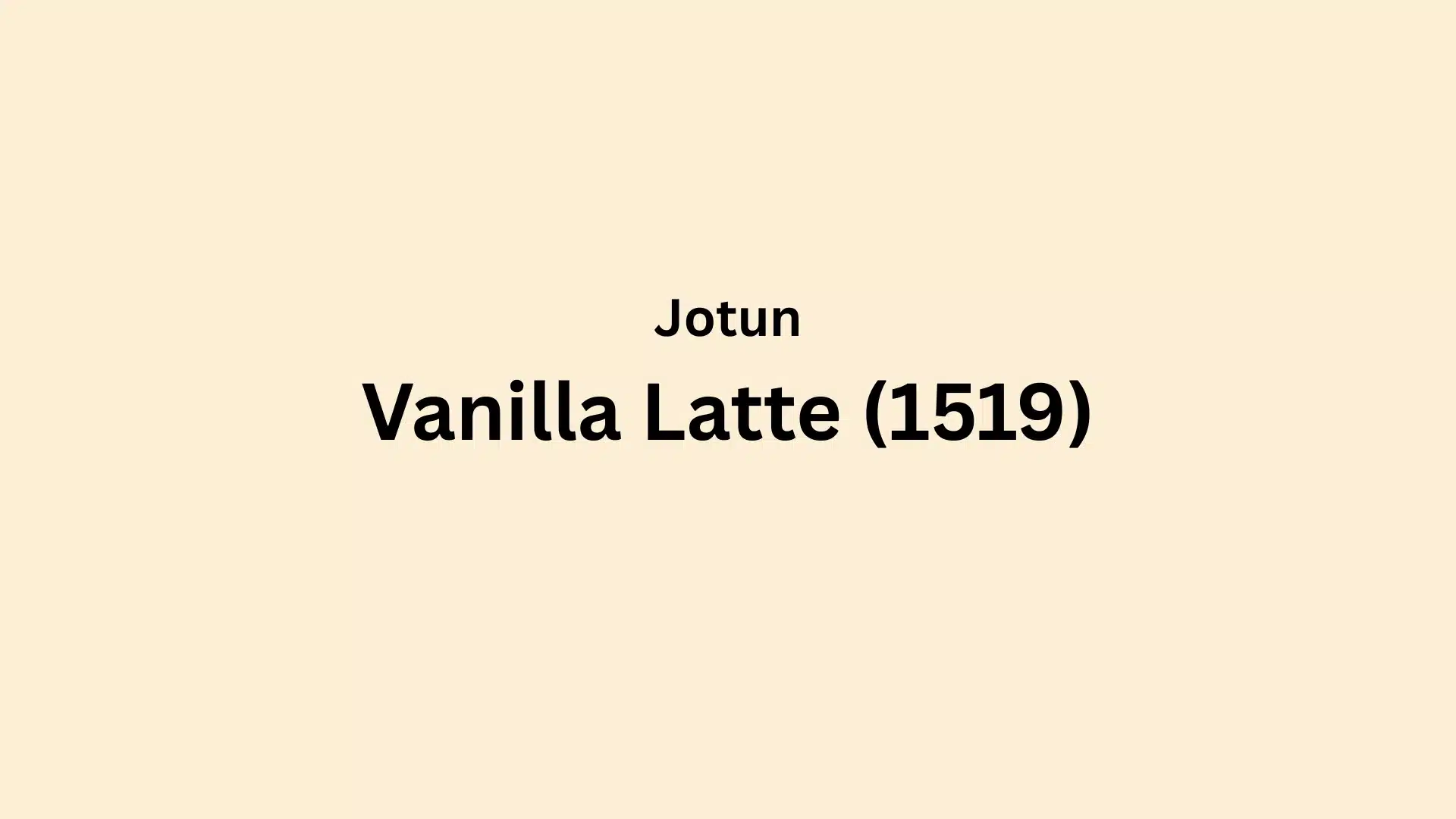 Jotun Vanilla Latte Color (1519): A Complete Review