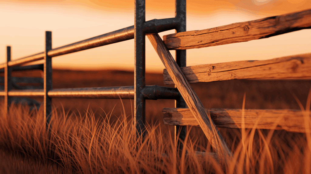 Metal and Reclaimed Wood Fence