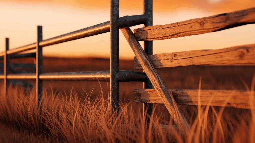 Metal and Reclaimed Wood Fence