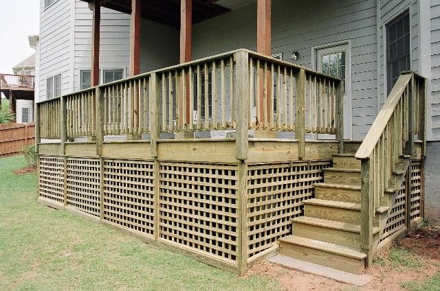 Wood and Wood Lattice Skirting