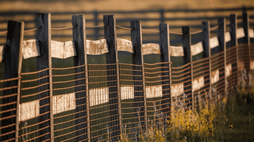 Wooden Fence with Cattle Panel Inserts