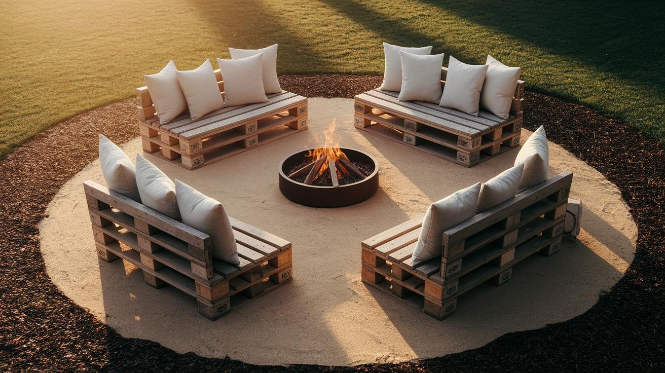 mFire_Pit_with_Wooden_Pallet_Benches