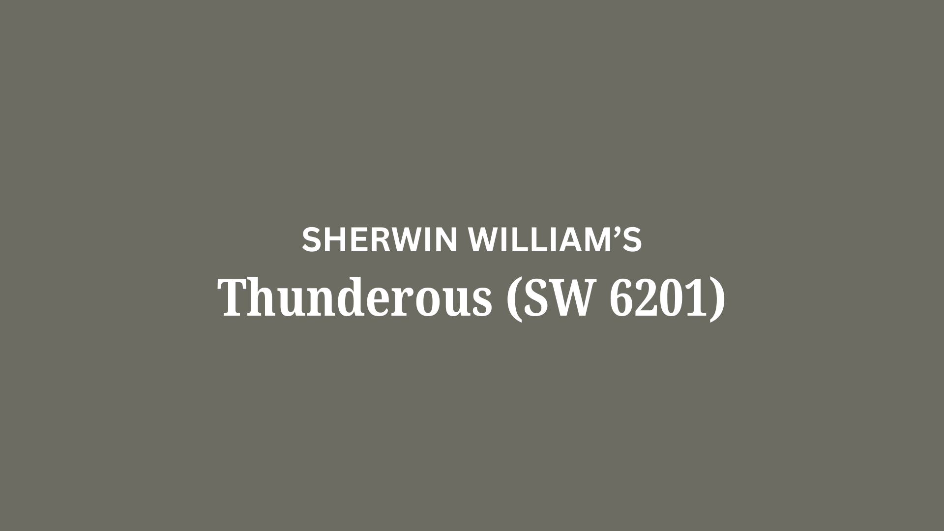 sherwin williams thunderous