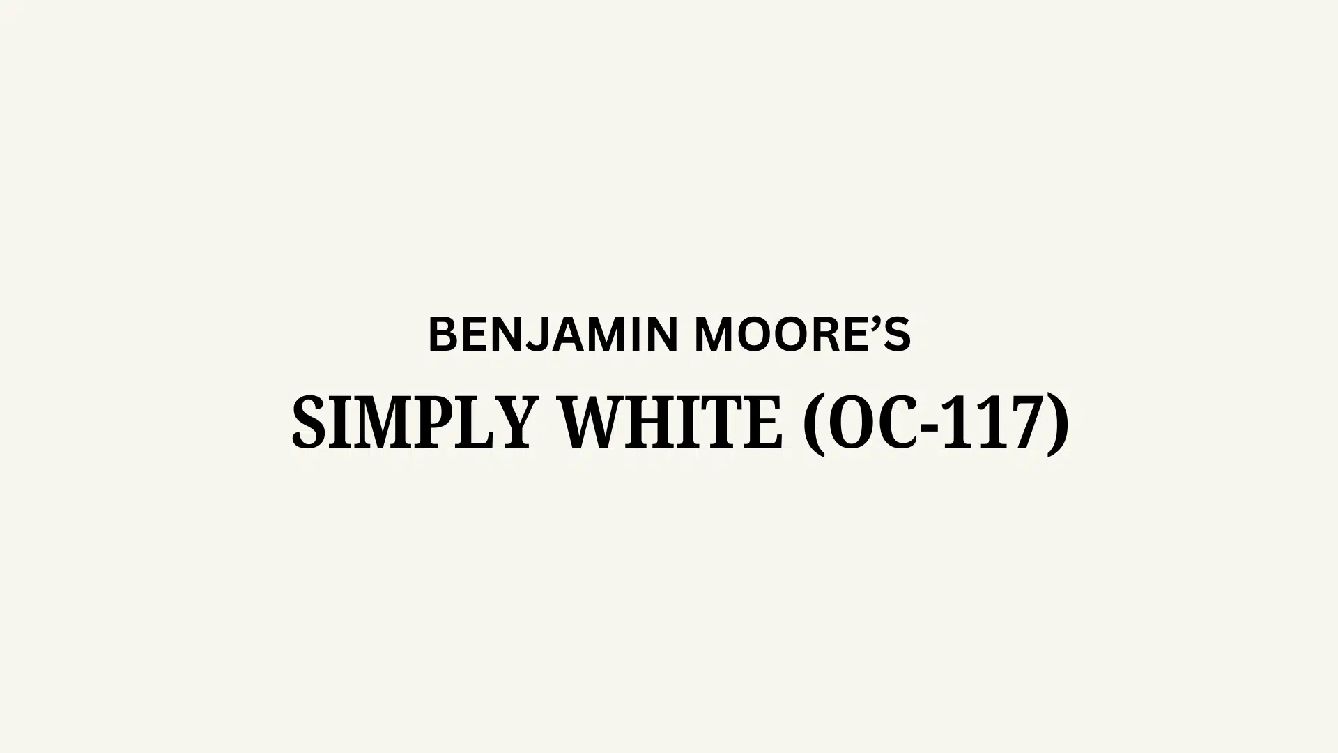 simply white benjamin moore