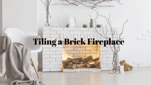 tiling a brick fireplace