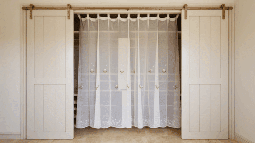 23 Creative Ideas for Closet Door Curtains