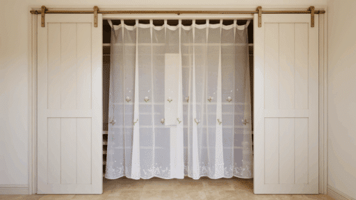 23 Creative Ideas for Closet Door Curtains