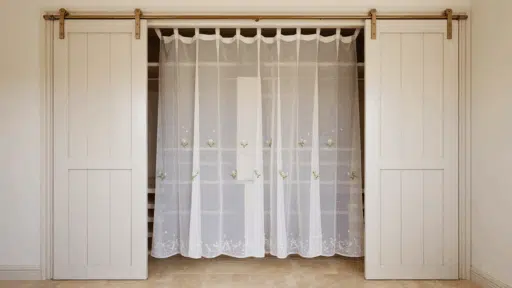 23 Creative Ideas for Closet Door Curtains