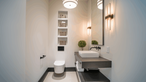 3x5 powder room layout