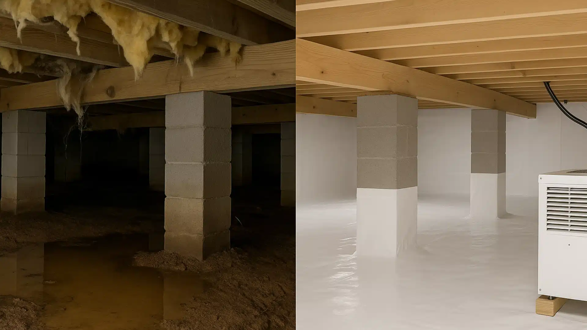 Before Damp, After Dry: Crawl Space Encapsulation