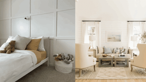 Benjamin Moore's Sea Pearl vs White Dove Compared