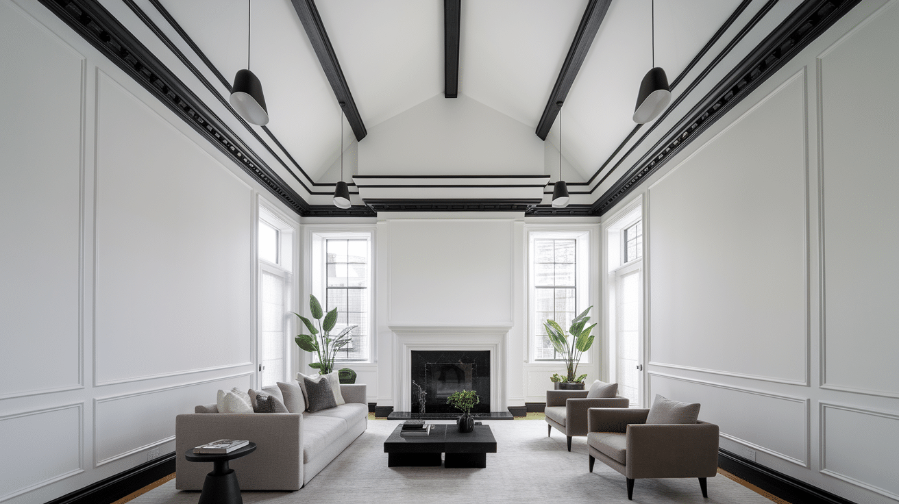 Contrasting_Black_Crown_Molding_in_White_Rooms