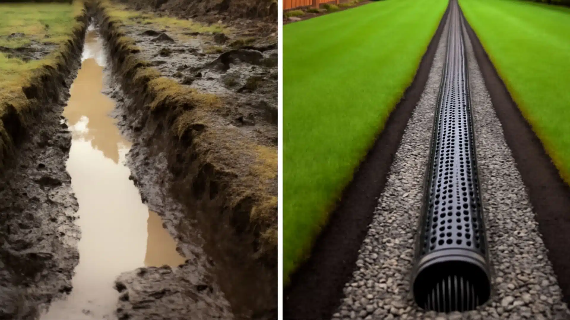 From Flood to Fixed: A French Drain Before and After