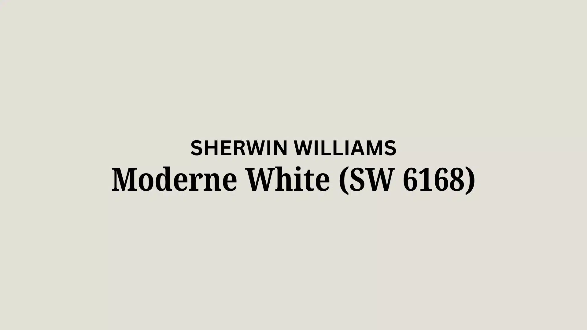 Moderne White (SW 6168) by Sherwin Williams: A Review