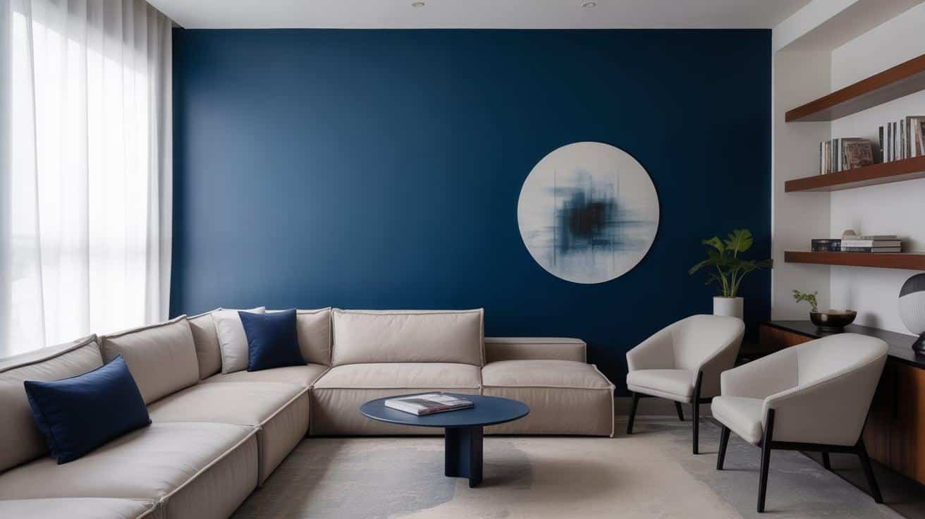 Navy_Accent_Wall_and_Soft_Grey_Furnishings