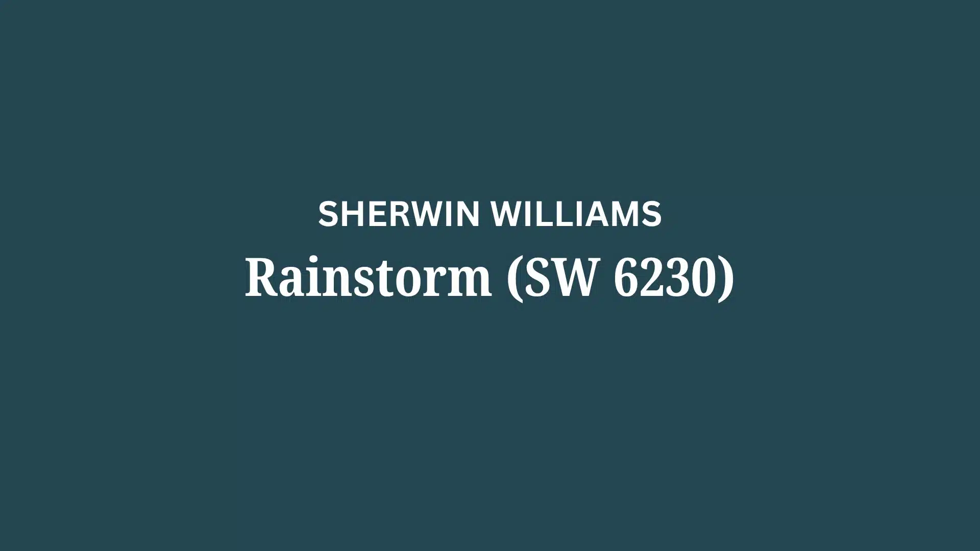 Sherwin Williams Rainstorm (SW 6230): A Review