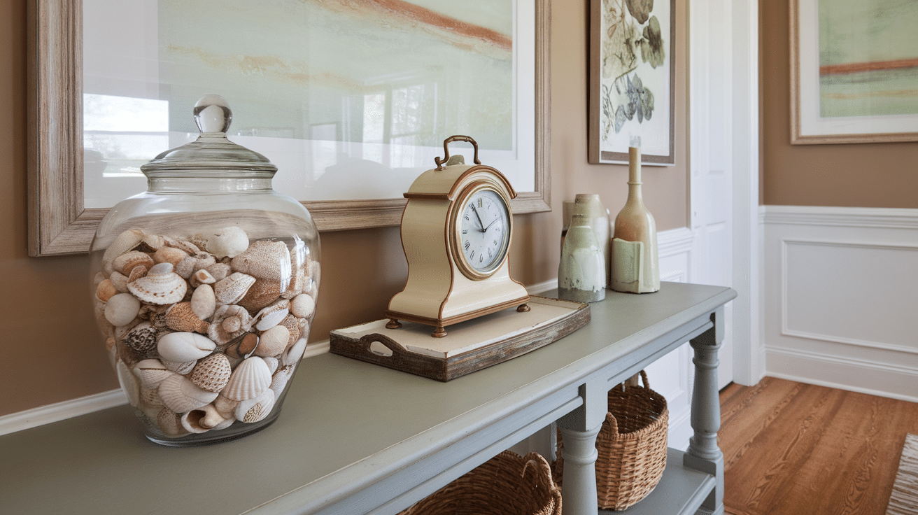 Style_a_Console_Table_with_Seashells_and_Vintage_Finds