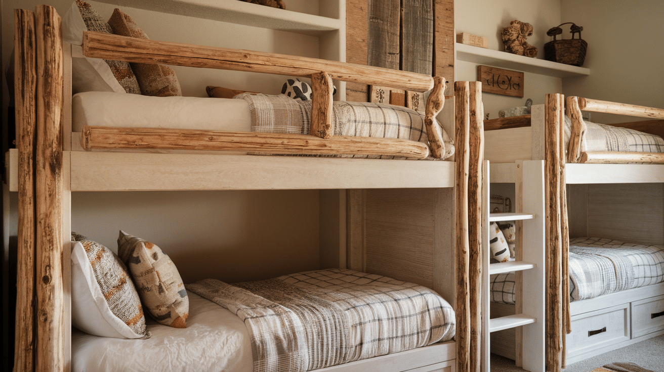 Wooden_Bunk_Beds_with_a_Weathered_Finish