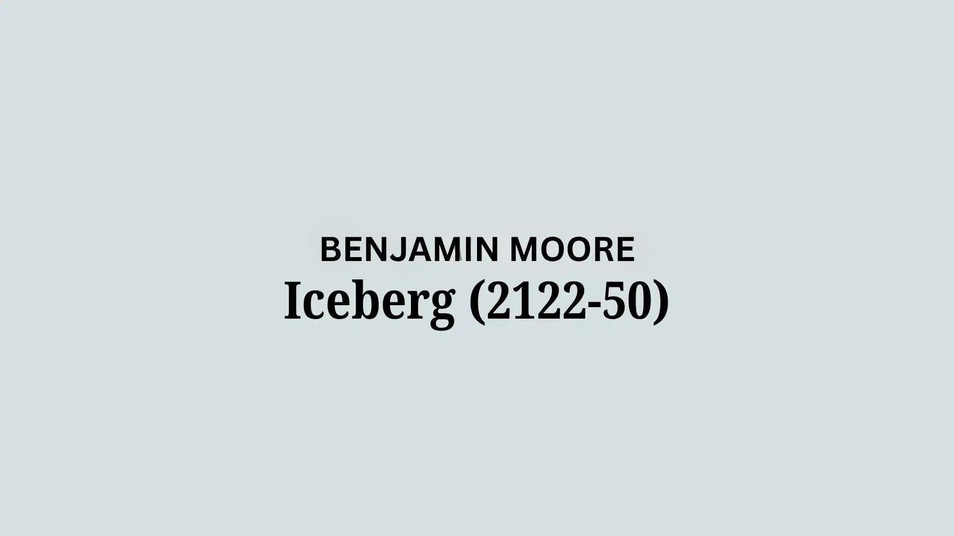 benjamin moore iceberg